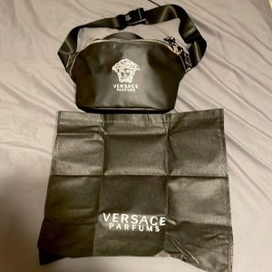 BLACK VERSACE BELT BAG